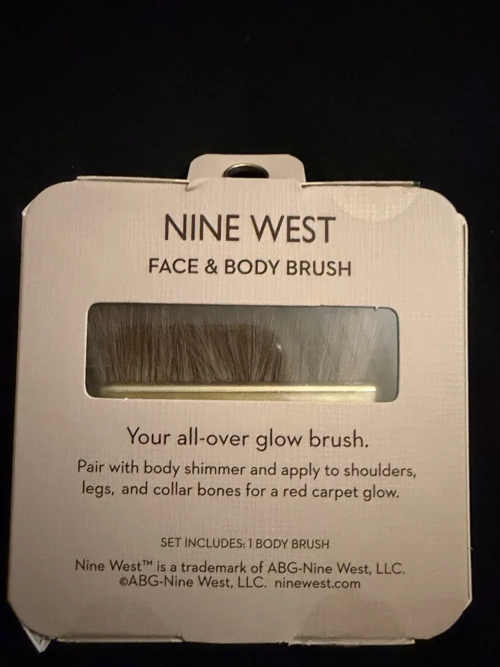 Nine West Gold Handle Brush with Pink & Black Bristles